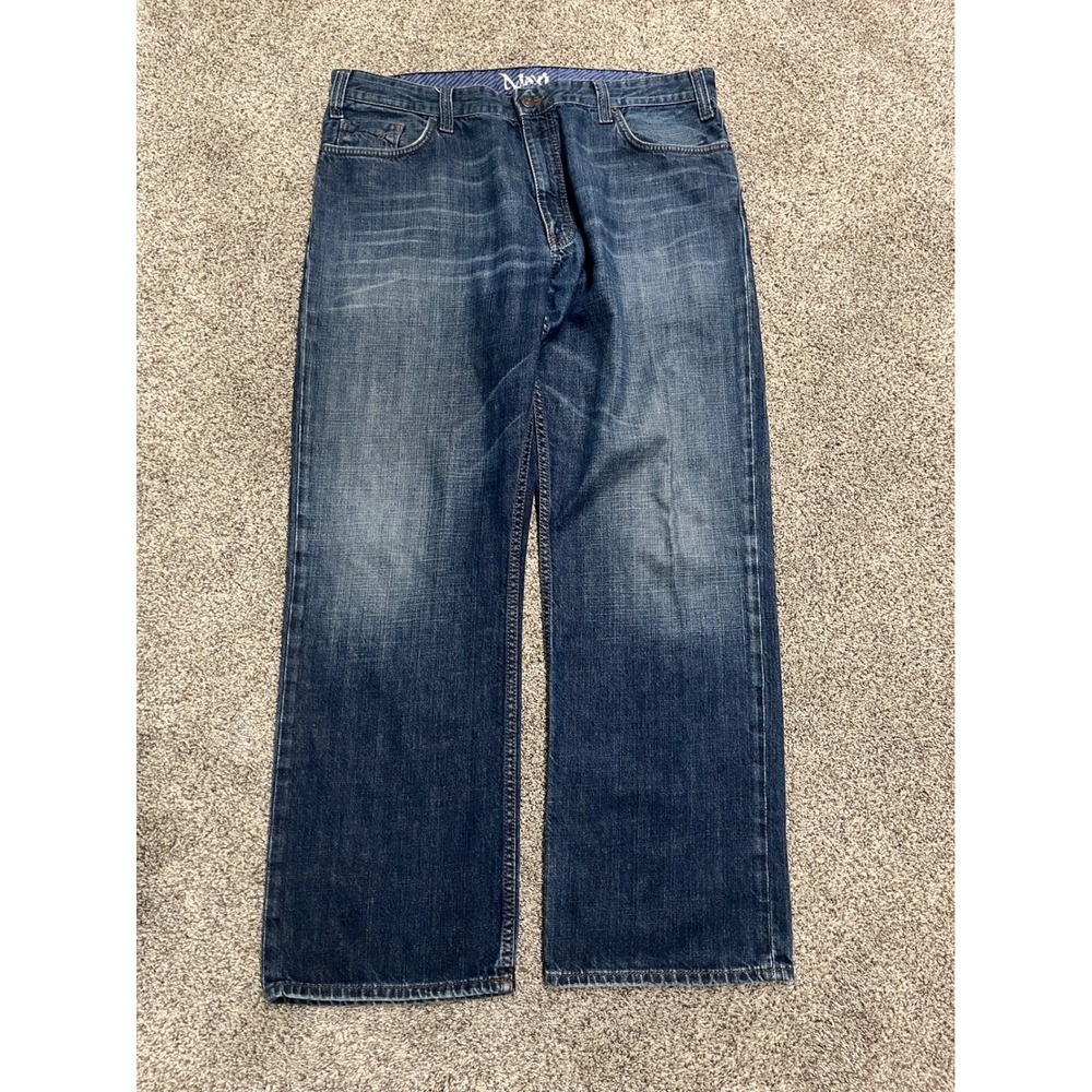 Mavi Matt Relaxed Straight Leg Jeans Mens 38x32 Dark Wash Denim Blue 003374052
